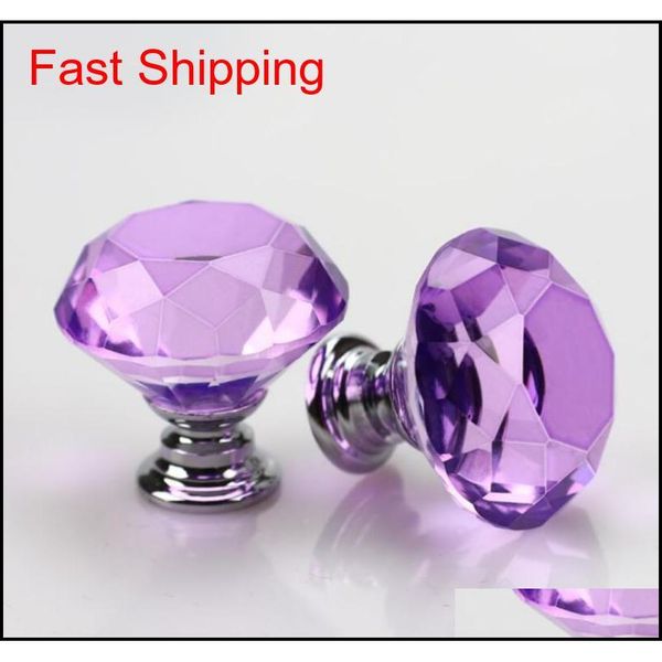 

30mm diamond crystal glass door knobs drawer cabinet furniture handle knob screw furniture a qylklw bde_luck