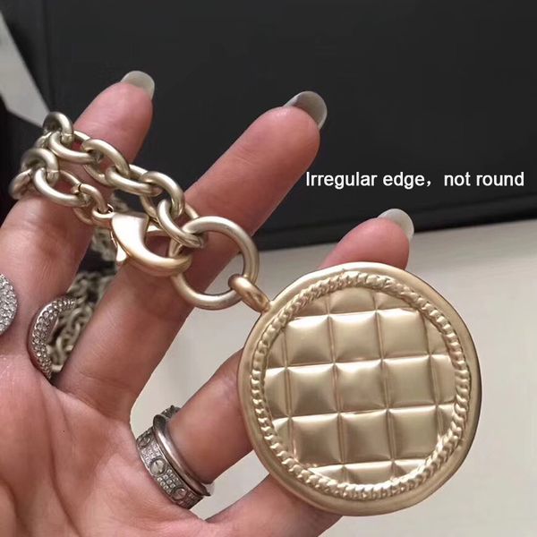 

brand fashion jewelry for women vintage coin neckalce light gold chain c letter pendants long necklace party sweater chain, Silver