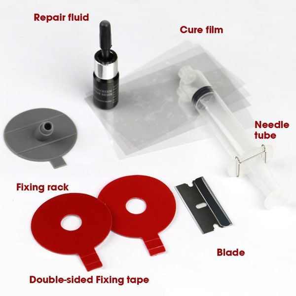 

car cleaning tools diy windshield repair kit windscreen glass tool set for bullseye star half-moon cracks or the combination