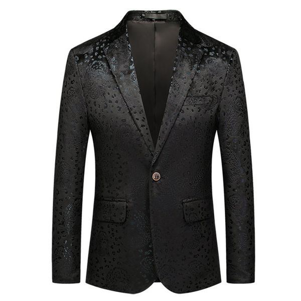 

men blazermen blazer vintage turn-down collar sobretudo masculino print floral suit coat jacket blazer masculino, White;black
