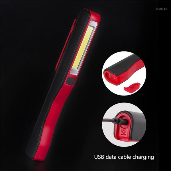 

usb rechargeable with built-in 14500 battery portable mini cob led torch maintenance work light torch1