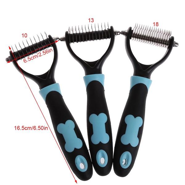

dog pet brush dematting grooming deshedding tool trimmer comb rake 10/13/18 blades dog pet factory sales associate q wmtgri, Silver