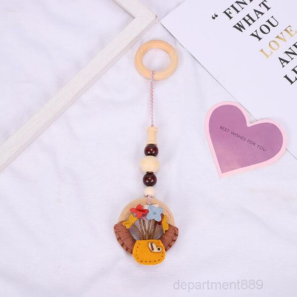 

a-kids toys cotton coil sunflower wooden toy for children room decoration tooth glue pendant four pieces set owb3029