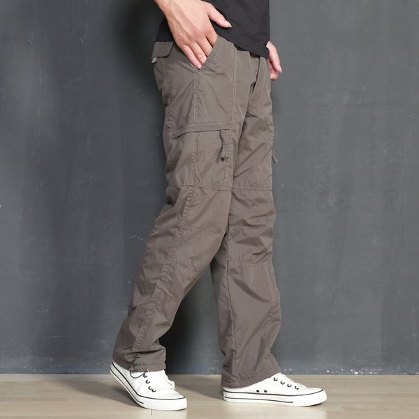 

2020 load winter loosed cotton fleece gross jogger men's casual army zipper black pants for men big size dbcm