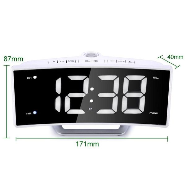 

arc radio projection alarm clock desk large led mirror display electronic digital luminous table clocks usb charging f jllprm mx_home