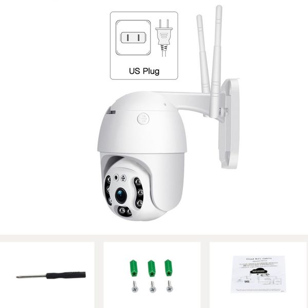 

1080p outdoor speed dome wifi camera ip 2mp h.265 audio ptz wireless camera ai cloud-sd slot onvif surveillance ip camera