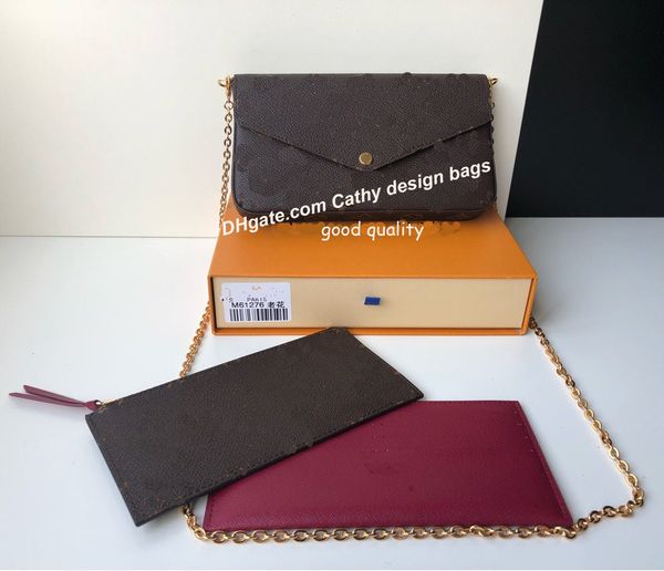 

designers vintage purses cross body bags fashion women shoulder bags three-piece combination chains handbags b size 21*11*2 cm