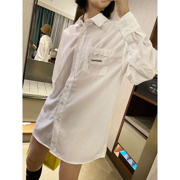 

set of adier 20fw lapel pocket shirt, White