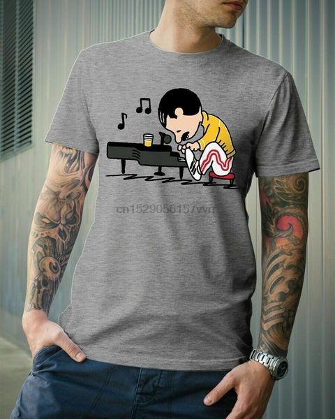 

queenuts queen freddie mercury in the style of peanuts men t-shirt grey s-5xl sport hooded sweatshirt hoodie