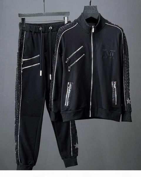 

floyd mayweather and mcgregor 50-0 commemorative jacket set rhinestone logo men's hoodie sweatshirt tracksuits brand clothing, Gray