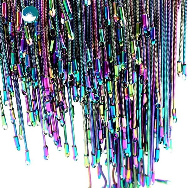 

5 шт. / лот вариационные вариационные радуги цвет серебряный цвет 1.2 мм из нержавеющей стали змея змея змея ожерелье ссылка цепочка ювелирн, Silver