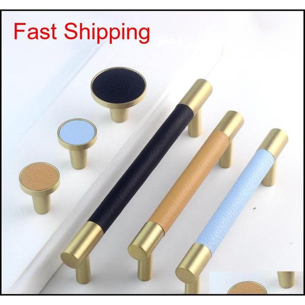 

modern brass+leather gold tbar cabinet kitchen knobs and pulls leather dresser drawer bathroom cupboard pul qylmiu sports2010