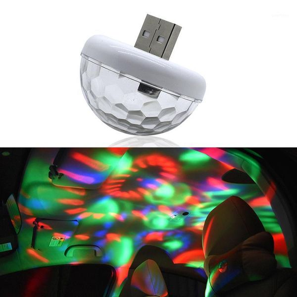 

car ambient light led usb ambient super mini romantic holiday party lights dj color changing sound actived crystal magic1