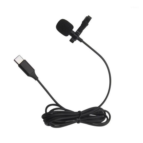 

microphones mobile phone mini clip microphone type-c lavalier mic recording for huawei android phone1