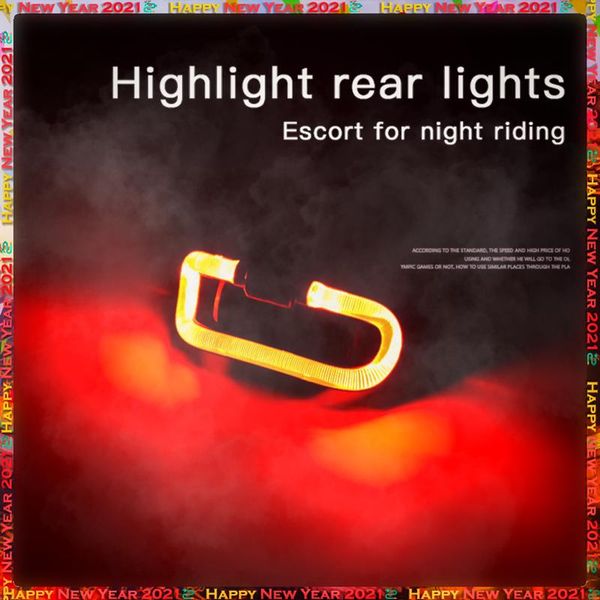 

bike lights 2021 creative waterproof outdoor endless runway cycling taillight 200 meters safety warning light parts