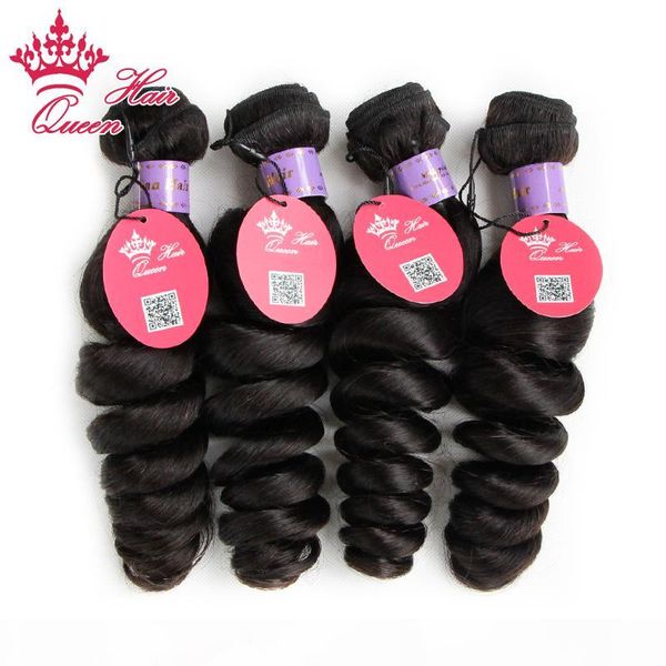 

queen hair 4pcs lot malaysian virgin hair loose wave unprocessed queen human hair weaves malaysian loose wave, Black