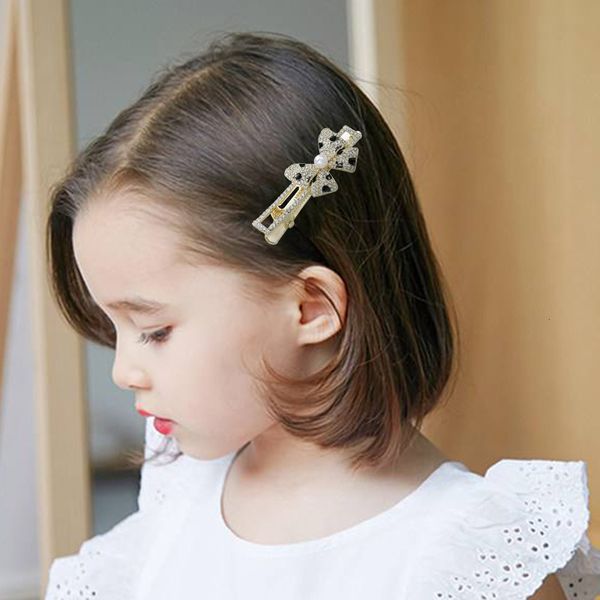

hair jewelry net red wind chessboard side clip dripping oil traceless broken accessories advanced fluffy artifact bangs, Golden;white