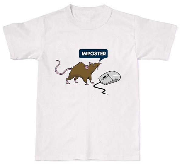 

спорт 2019 новый бренд дешевые продажа mouse забавная imposter nerd geek компьютер cotton t shirt t-shirt