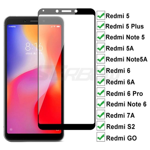 

100d закаленного стекло для xiaomi редх 5 plus 5a go 6 6a s2 7a screen protector реого примечания 5 5a 6 pro jllukl dhzlstore