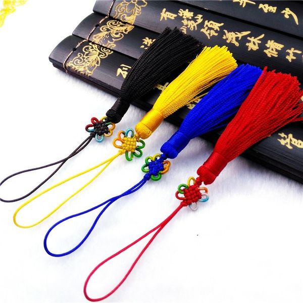 

6 шт. цвет китайский узел шелковые кисточки бахрома подвеска diy ремесло материал занавес ювелирные изделия закладки декор аксессуары flecos