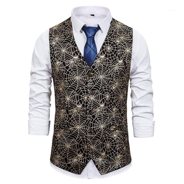 

waistcoat gold steampunk suit vest men gothic victorian single breasted dress vest waistcoat men halloween nightclub cosplay1, Black;white