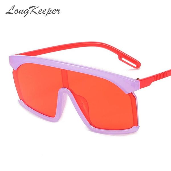 

sunglasses longkeeper punk kids oversized square one piece sun glasses boys girls candy color shades uv400 gafas de sol, White;black