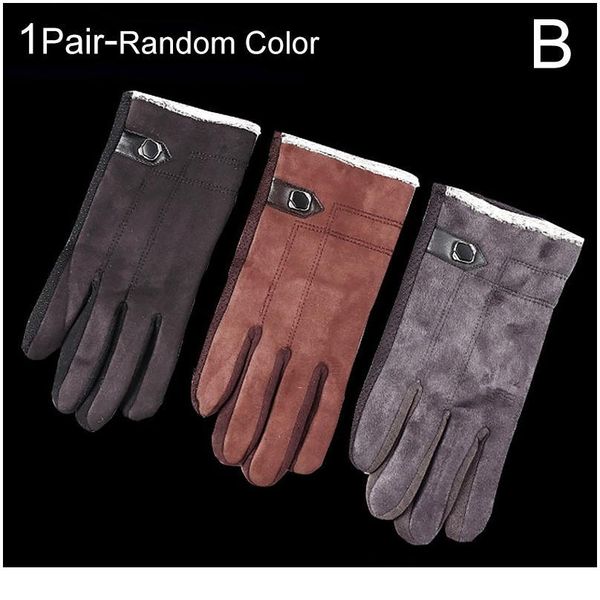 

touch-screen bike gloves winter thermal windproof warm full finger cycling glove anti-slip men women outdoor bicycl sqcnxg, Black