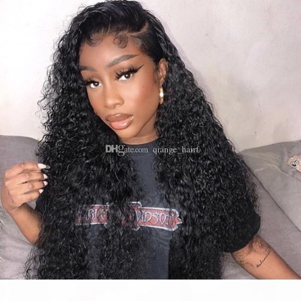 

full lace wig silk base for black women glueless unprocessed virgin human malasian silk lace front curly wigs pre plucked hairline, Black;brown
