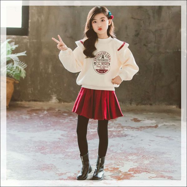 

girls' pleated autumn and winter foreign sle children's pompous skirt, Blue