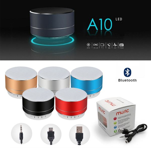 

portable speakers a10 mini wireless bluetooth speaker with fm tf card slot handsled audio player for tablet pc mp3 with box