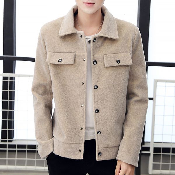 

autumn and winter 2020 new fashion personality coat slim korean casual jacket men's wear, Black;brown