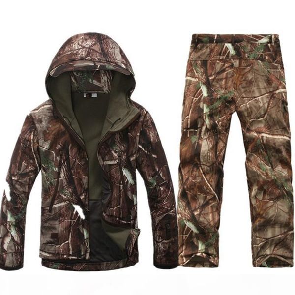 

winter army military tactical softshell shark skin men active hooded jackets waterproof windproof warm coat hooded camo clothing sportswear, Black;brown