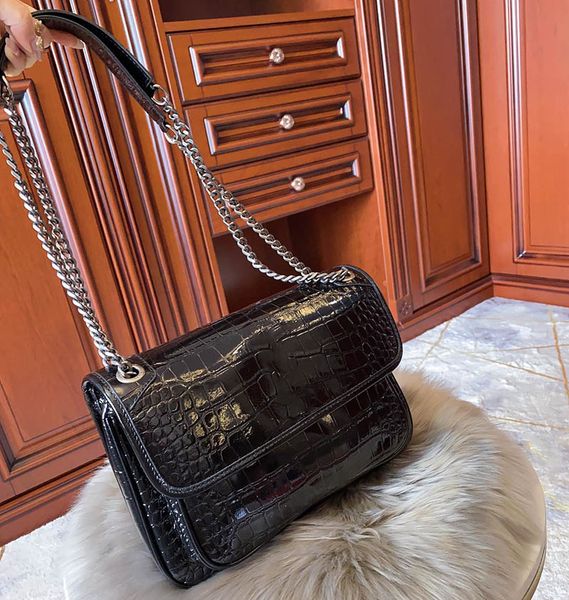 

handbag purse y purse alligator pattern fashion totes handbag purses chain strap shoulder bag women