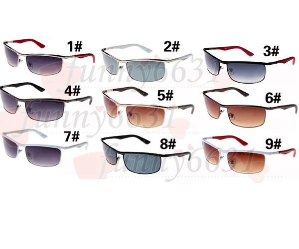 

10pcs summer outdoor fashion small sunglasses for man travel glasses men's metal frame sports driving sunglasses 9colors ing, White;black