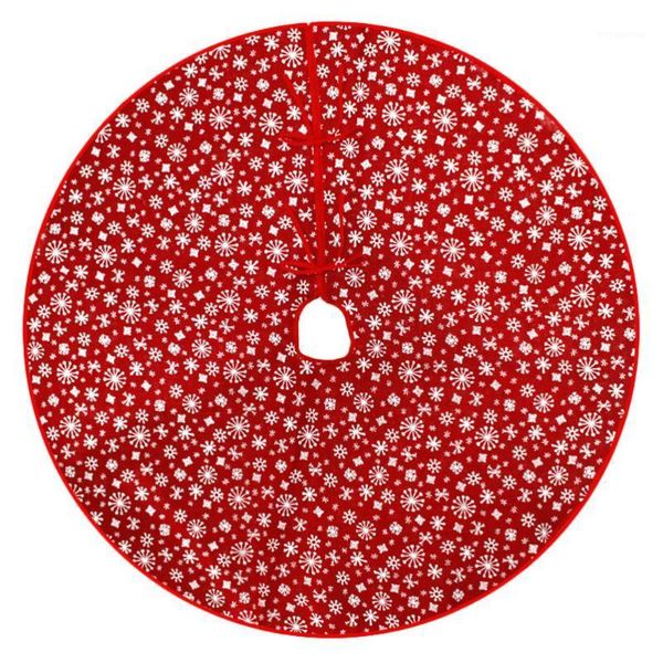 

1pc christmas tree skirt xmas tree ornament red xmas apron dress christmas party decor for mall home1