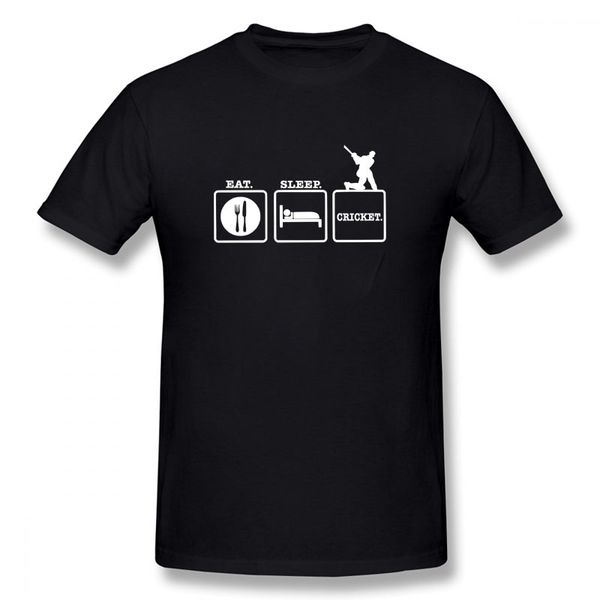 

спорт eat sleep cricket t-shirt мода смешные день хлопок короткие рукава футболки причинная o-образным вырезом топы тис hip hop негабаритног