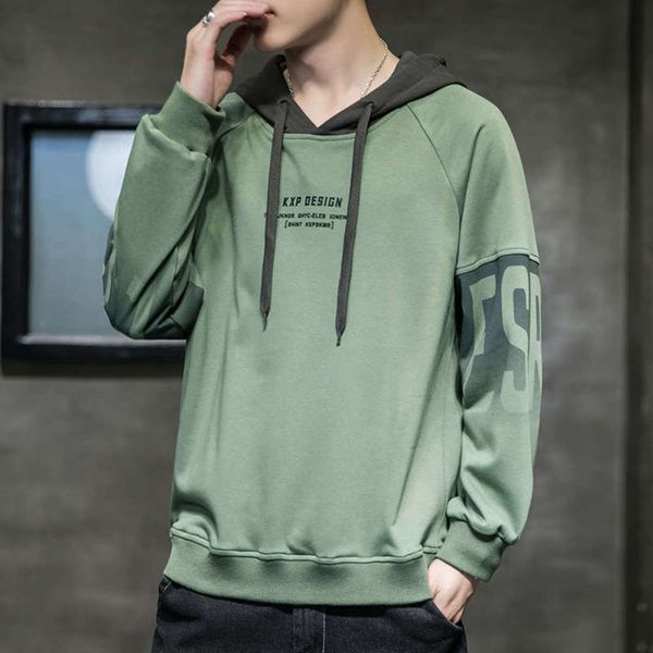 

new spring and autumn sweater 2020 ins trend versatile sportswear hooded loose clothes men's coat, Gray