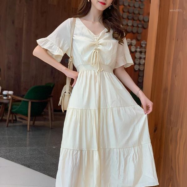 

casual dresses v neck plus size summer dress girls party female vintage print short sleeve women long oversize robe vestido1, Black;gray