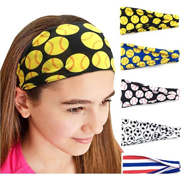 

fashion rugby softball football pattern basketball sports headband woman yoga headscarf game match hairband hair acc qyltaf