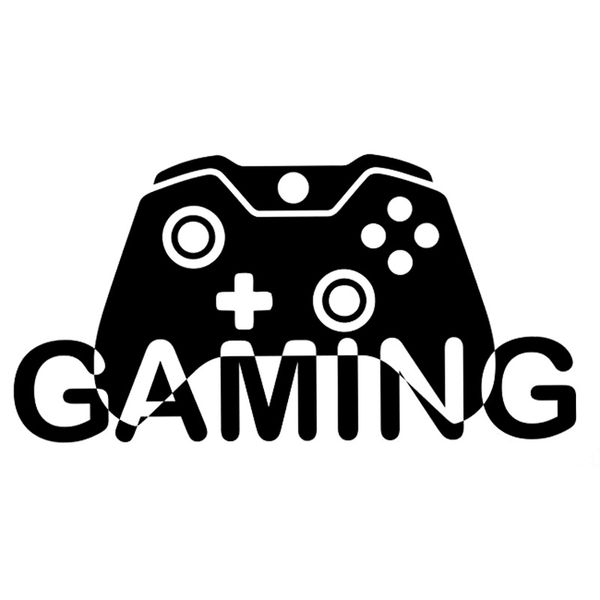 

12.8cm*6.6cm video game decal gaming gamepad vinyl black/silver car sticker c22-0328