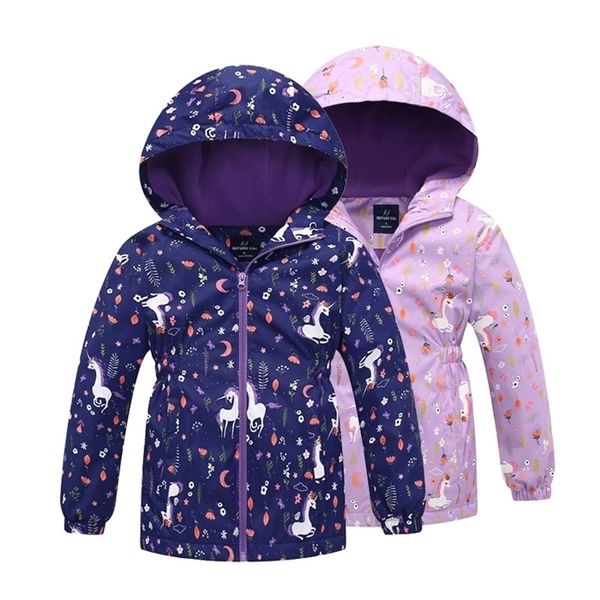 Capispalla per bambini caldo cappotto in pile polare con cappuccio abbigliamento per bambini impermeabile antivento neonate giacche per l'autunno primavera 3-12 anni LJ200828
