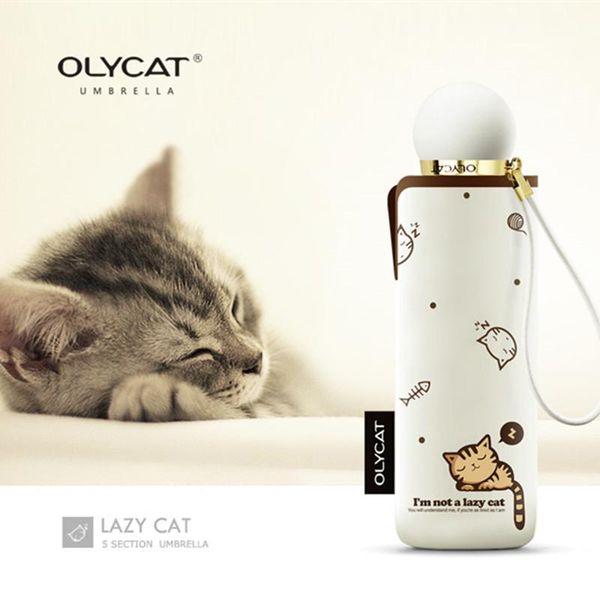 

olycat cute kitty стиль mini 5 fold umbrella sunblock зонт карманный lady зонт ultra light ультрафиолетостойкий зонт bbyfki packing2010