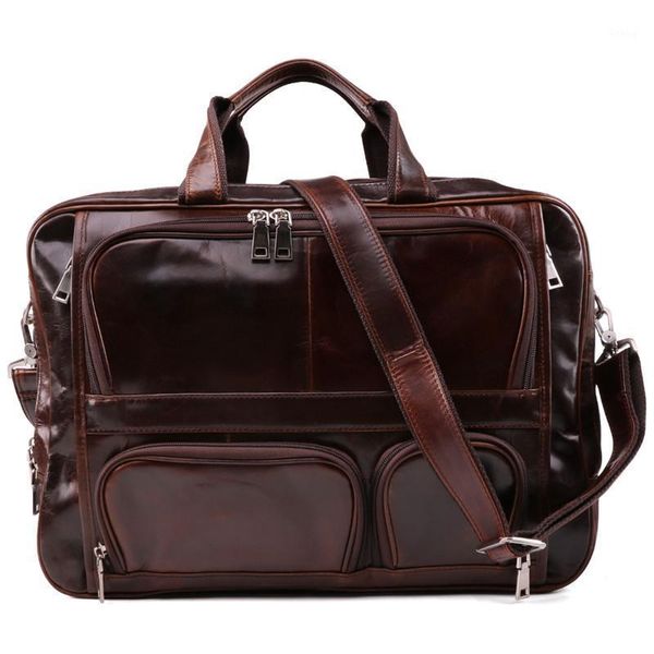 

business men bags genuine leather briefcase male lapbag quality men's travel bag casual shoulder messenger bags men handbags1