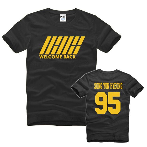 

kpop ikon welcome back printed t shirt tshirt fashion 2016 new short sleeve t shirt tee camisetas hombre sport hooded sweatshirt hoodie