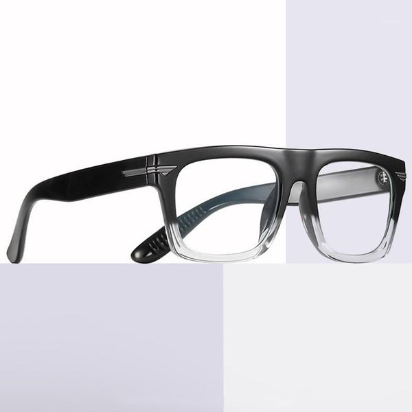 

fashion vintage tr90 anti blue light computer classic square glasses men women myopia optical glasses frame gafas1, Black
