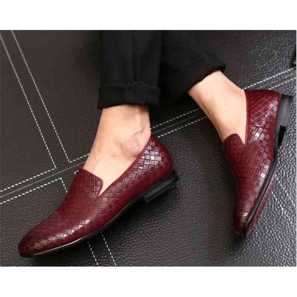 

men brand 2017 red leather shoes fashion ankle heigh-increasing casual working tooling weaving bottom dress, Black
