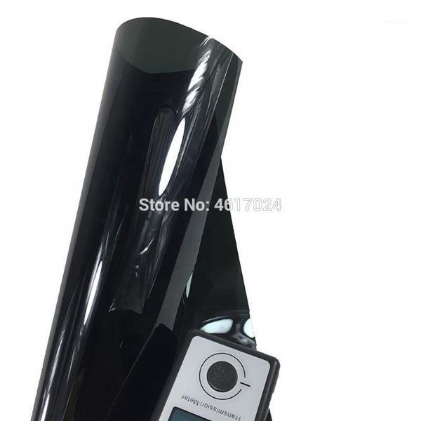 

50cmx200cm pet super dark charcoal 2 ply 5% vlt tinted glue new vision solar car stickers window tint film1