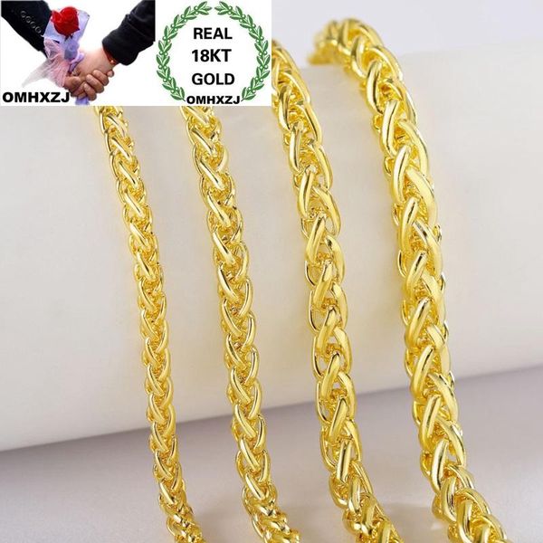 

omhxzj wholesale european fashion man male party birthday wedding gift circles twisted thick 18kt gold chain necklace nc201, Silver