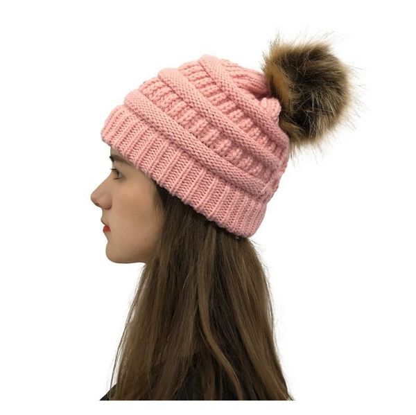 

pom pom cross ponytail beanie winter warm wool knitted hat criss cross ponytail hat knitting w sqczsp new_dhbest