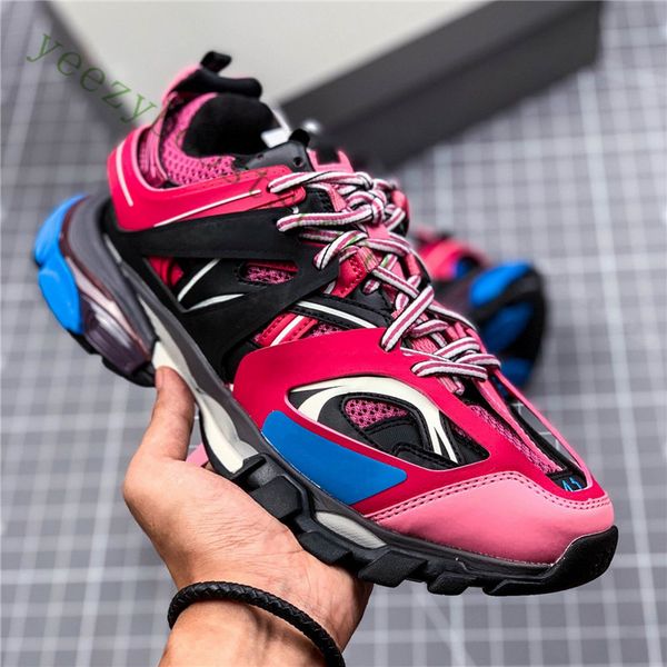 

fashion quality triple s 3.0 sneaker new season black pink white tess s men women clunky track trainers casual shoes with dust bag